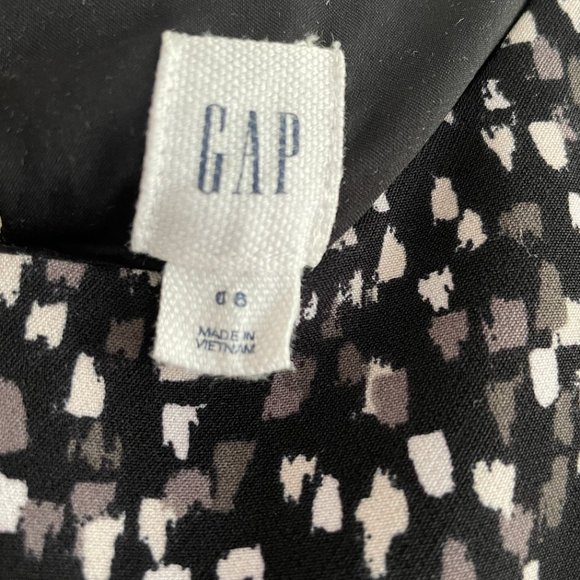 GAP Women's Black/White/Grey Sleeveless Flare Dress, Pockets, Size 6 - Picture 7 of 8